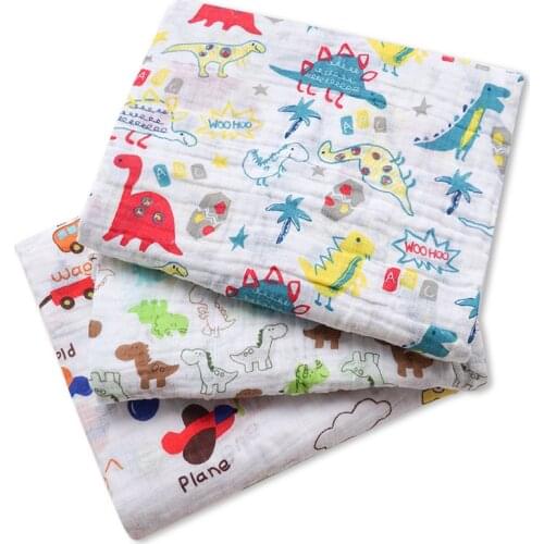 Muslinlife 1Pc Muslin 100% Cotton Baby Swaddles Soft Newborn Blankets Bath Gauze Infant Wrap sleepsack Stroller cove, 120*120cm