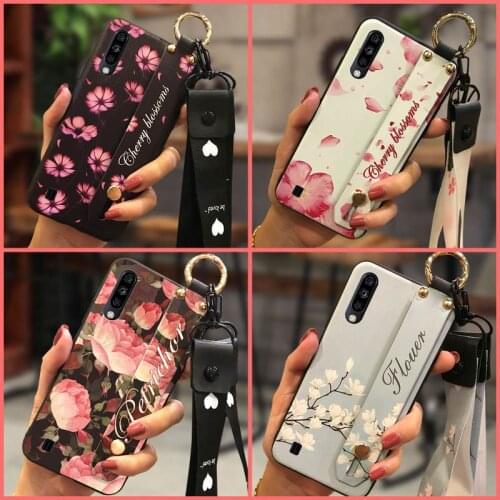 Wristband Soft Case Phone Case For ZTE Blade A7 2020 Back Cover Wrist Strap Kickstand Fashion Design