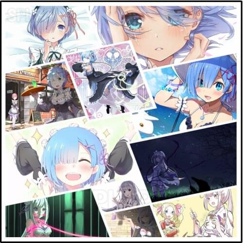 Anime Diamond Painting Kit 5D Blue Short Hair Maid Outfit Twin Sisters Japanese Anime Style Home Decoration Bedroom Poster