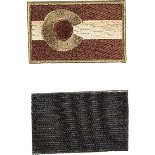 US Colorado State Embroidery Velcro Patches Army Military Stickers on Clothing American Flag Badge for Backpack Hat Bags