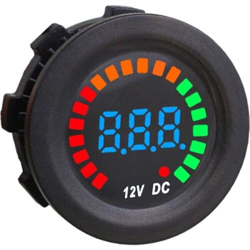 New Car Motorcycle Boat Truck LED Digital Voltmeter Panel Volt Meter Monitor Gauge Display Waterproof Element Voltag Accessories