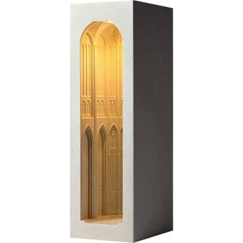 Cologne Cathedral Persian Garden Table Lamp Designer Concrete Cement Desk Lights Art Decor Home Study Bedside Bedroom Background