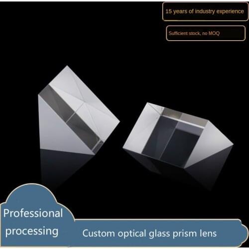 Optical Prism Right Angle External Reflection Mirror 15mm ReflectionSurface Coated with Aluminum Manufacturers Custom