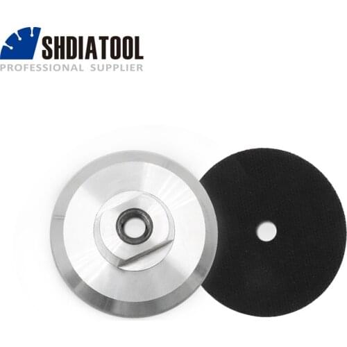 SHDIATOOL 2pcs 80MM/100MM/125MM Back pad for diamond polishing pads with 5/8-11 thread Dia 3"/4"/5" Rubber or Aluminum based