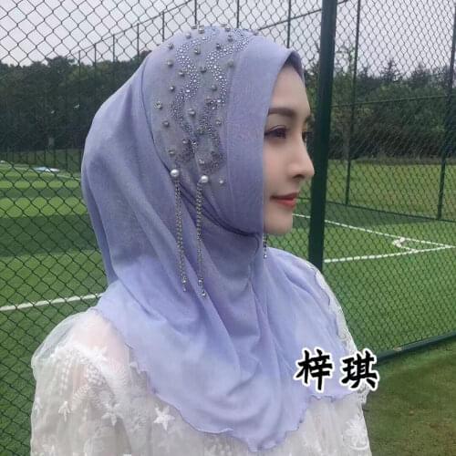 Plain Hijabs Accessories Chains Moslem Girls Underscarf Hijab