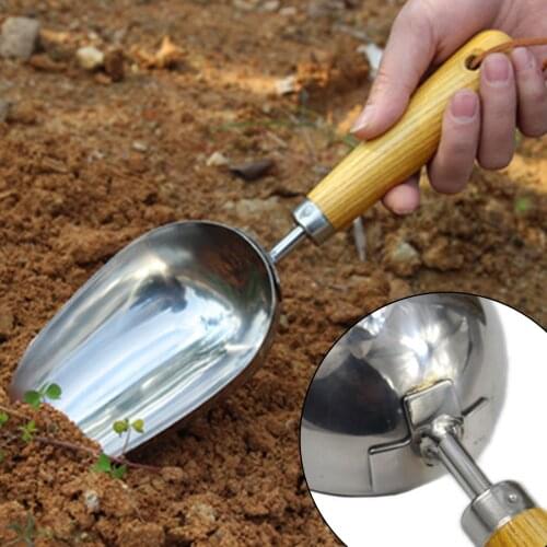 Enjoyer Hand Scoops Stainless Steel Garden Trowel Ergonomic Hand Shovel for Weeding Transplanting and Digging in Garden Beds