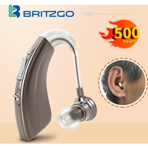 Britzgo Hearing Aids,Mini Wireless Invisible Digital Sound Amplifier,Battery Life 500hours,Hearing Aid For The Elderly Deafness