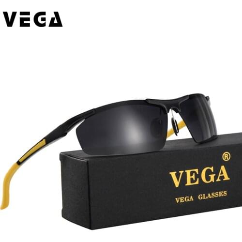 VEGA Best Polarized Semi-rimless Sunglasses For Police Driver Military Eyeglasses Men Women 8530