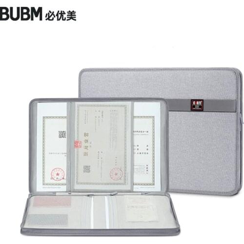 BUBM Document Ticket Storage Bag Large Capacity Certificates Files Organizer For Home Travel Use to store Important Items