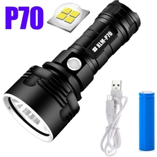 XHP70 Super Powerful LED Flashlight XM-L2 Tactical Torch USB Rechargeable Lantern Torch Waterproof Lamp Ultra Bright Flashlight
