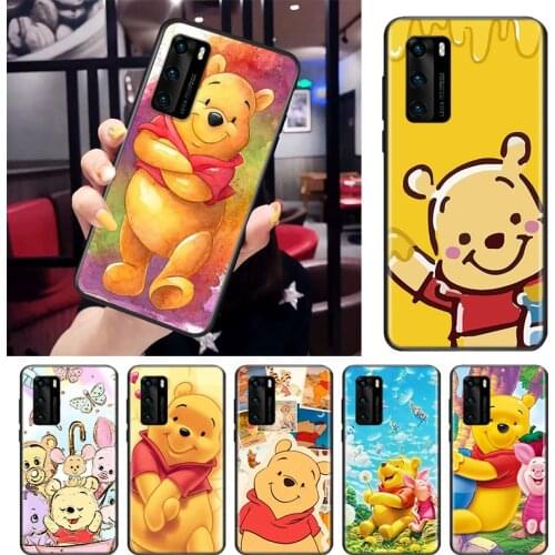 Winnie the Pooh For Huawei P Smart S Z Mate 40 RS 30 20 10 Pro Plus Lite 2019 2020 2021 Black Soft Phone Case