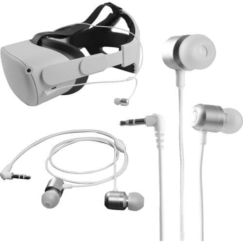 VR Accessories VR Earphones Ear-in Integrated Earphone For Oculus Quest 2 Gaming Headsets Unique Earhook Earpieces For Quest 2