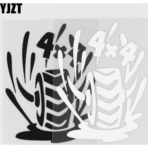 YJZT 10.5×14.1CM 4X4 Personality Jdm Vinyl Decal Creative Art Fashion Car Sticker Black/Silver 4C-0248