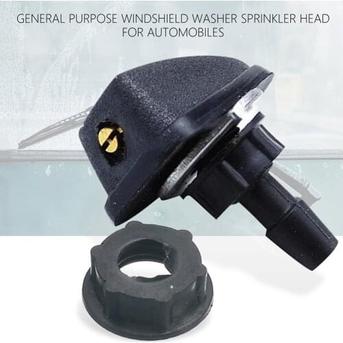 1/2Pcs Universal Car Windshield Washer Wiper Water Spray Nozzle Black Plastic Fan Shaped Adjustable Nozzle Car Supplies Dropship