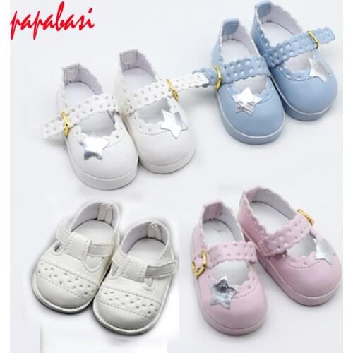 1pair Cute Doll Shoes Strap PU Leather Shoes For 16'' Sharon Dolls Clothing Accessories toys