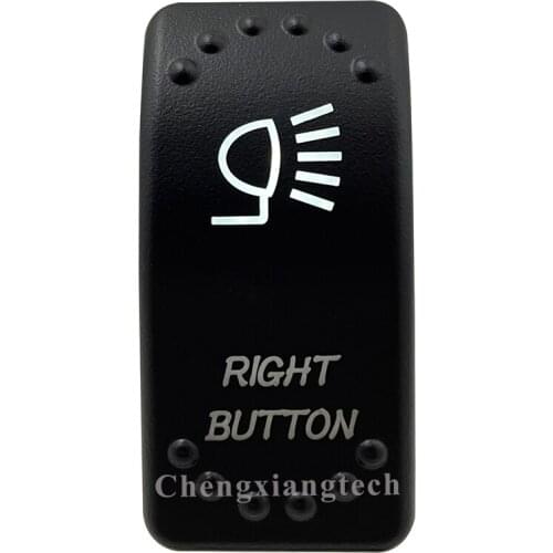 12v/24v Car Boat RIGHT BUTTON Rocker Switch White Led 3 Pin SPST On Off Replacement for Carling ARB STYLE Waterproof IP66