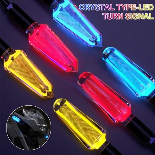 2PCS Motorcycle Turn Signals LED Light Transparent Lamp Body Super Bright Indicator 12V Scooter Tail Stop Signal Running Lamp