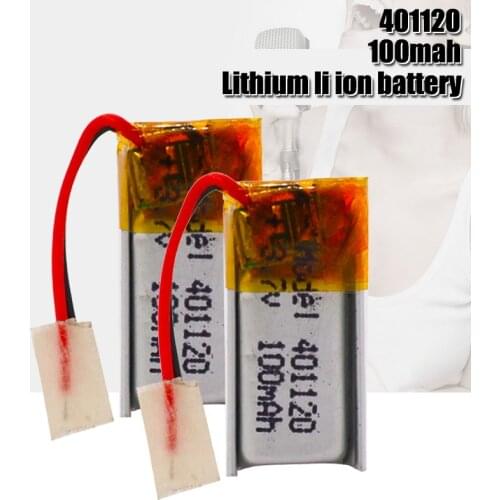 3.7V Rechargeable lithium battery 401120 401120 100mah For MP3 MP4 Bluetooth Speaker Headset Selfie Stick