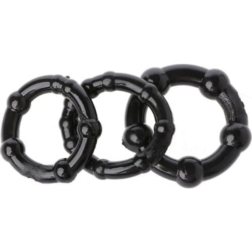 3x Soft Stretchy Penis Cock Ring Erection Keeper Enhancer Prolong Toy