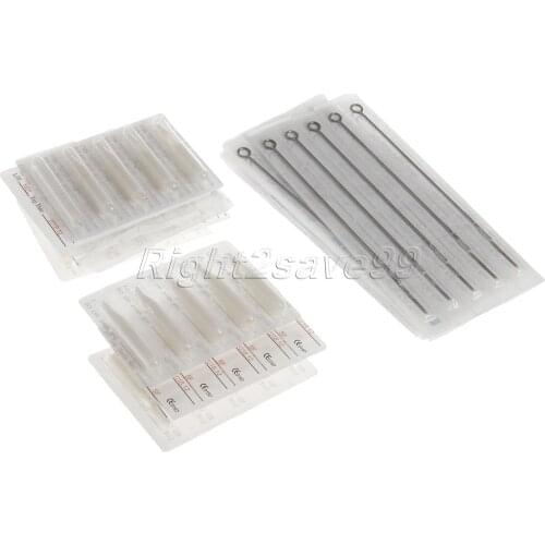 5M1+5FT 50 Pcs Tattoo Needles + 50Pcs Tips Makeup Disposable Sterile Kits Mixed 100PCS Medical Grade High Quality Individual