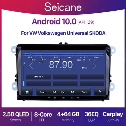 Seicane QLED 2+32GB 9 inch Android 10.0 Car Radio GPS Audio Multimedia player For VW/Volkswagen/Golf/Tiguan/Passat/b6 b5 2 din