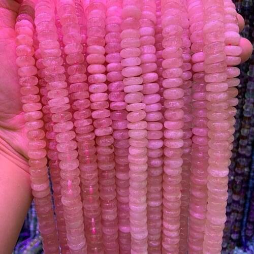 4-6x10mm Natural Pink Morgan Beads Rondelle Loose Stone Beads For Jewelry Making Beads Women Bracelets Necklace Earring Gift