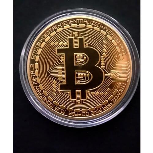 Physical Gift Case Bitcoints 1PCS Art BTC Bitcon Collection Great Plated Souvenir Gold Collectible Metal Coins Commemorative