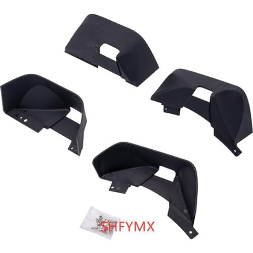 Black Nylon Frame Mud Guard Fender Fit For 1/10 Rc Car AXIAL SCX10 II 2 90046 47 Chassis & 313mm WRANGLER-BODY Shell