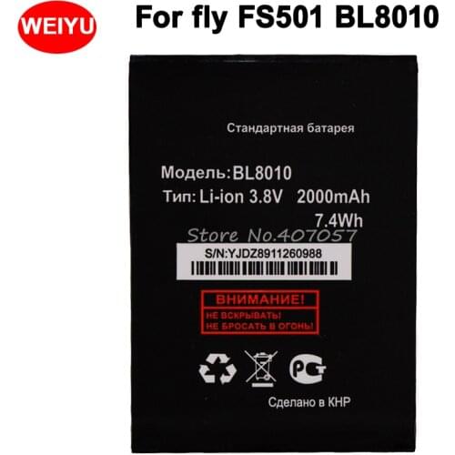 For fly FS501 Nimbus 3 Battery BL8010 Accumulator 2000mAh