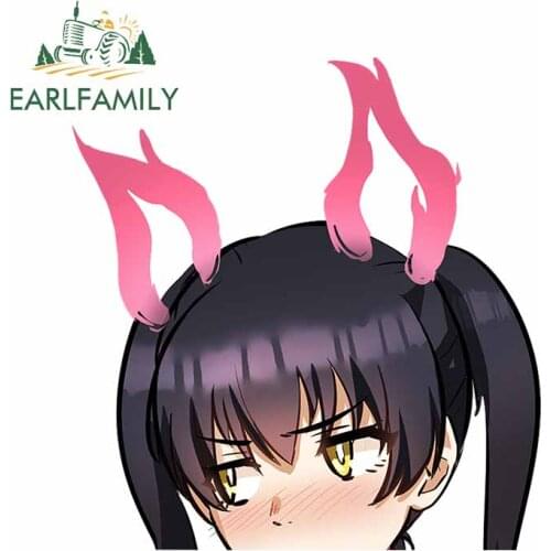 EARLFAMILY 13cm x 12.4cm for Kotatsu Tamaki Peeker DIY Motorcycle Funny Car Stickers Personality Laptop Windows Decals