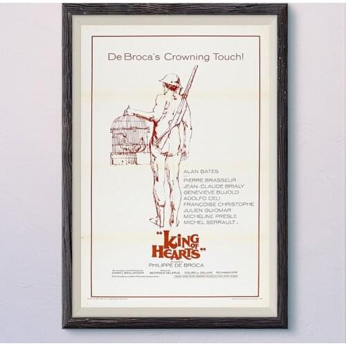 N181 KING OF HEARTS (4) Vintage Classic Movie Wall Silk Cloth HD Poster Art Home Decoration Gift