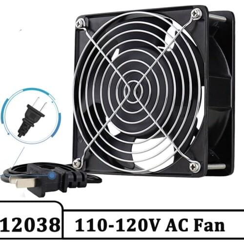 Gdstime AC 110V 120V 120MM Radiator Fans Cooler 12cm 12038 120mmx38mm Ball bearing Motor Extractor Industrial cooling fan