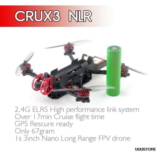HappyModel Crux3 NLR ELRSF4 2G4 5in1 AIO Mini M8N GPS Buzzer Caddx ANT EX1202.5 KV11500 18650 3inch ELRS Nano Long Range Drone