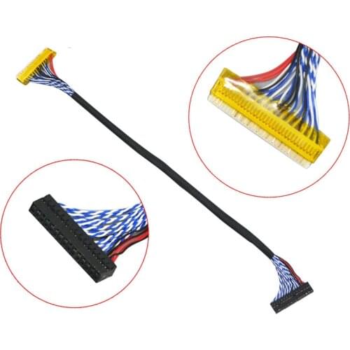 LVDS Cable FIX-30Pin 2ch 8bit 17inch~21inch LCD Panel 8 Bits 26cm 260mm For DIY Controller Board