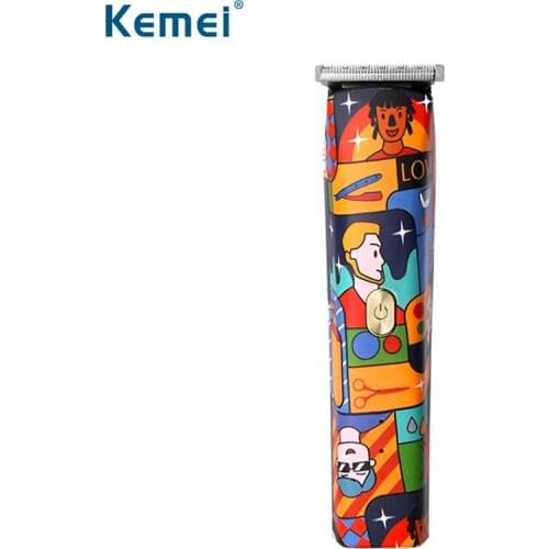 Kemei New Personality Graffiti Electric Hair Clipper Professional Hair Beard Trimmer For Men Barber Hair Cutting Mower Machine