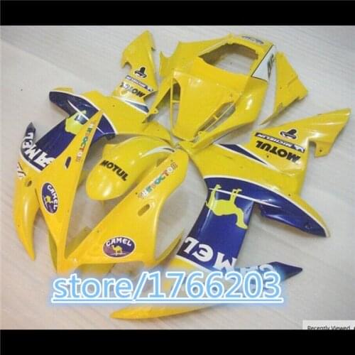ABS Fairing Set for yellow YZFR1 02-03 YZF1000 2002 2003 R1 YZF R1 02 03 YZF1000 02 03 Plastic Kit BBF