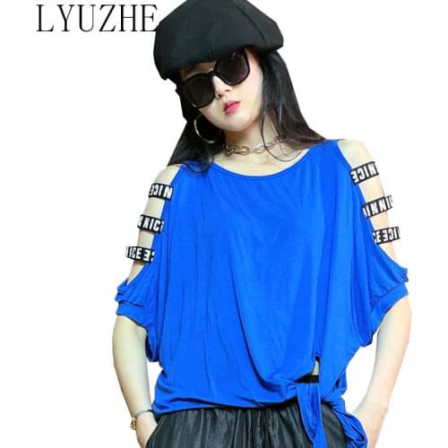 Женские однотонные футболки LYUZHE China At AliExpress