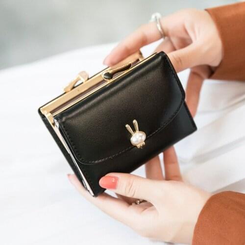 Fashion Short Wallet Women Pu Leather Female Solid Money Wallet Casual Coin Purse Card Holder Girls Clutch Zipper Bag Billetera