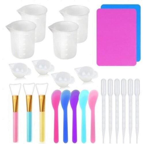Resin Jewelry Tools Set Measure Cup Dropper Stirring Rod Tools UV Epoxy Resin Casting Making Jewelry Finding Tools Kit
