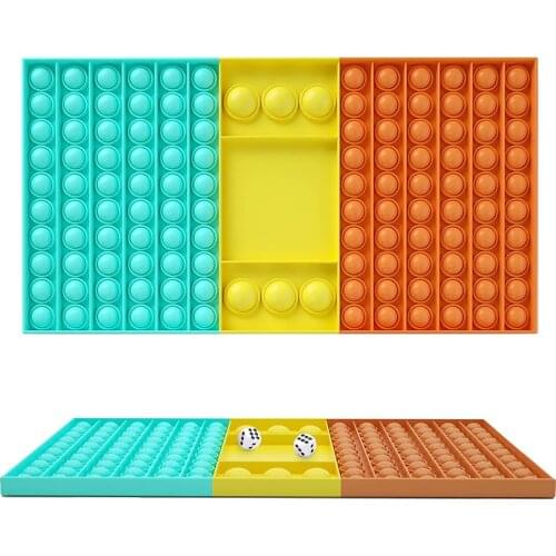 New Big Size Pop Push Bubble Rainbow Board Game Fidget Toys Fun Games for Children Stress-Relieving Toys Adult Anti-Stress Toys