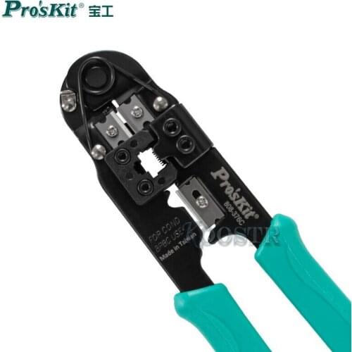 808-376C Proskit Computer Crystal Head Crimping Pliers (200MM) Professional Internet Cable Network Crimping Strips Cuts Pliers