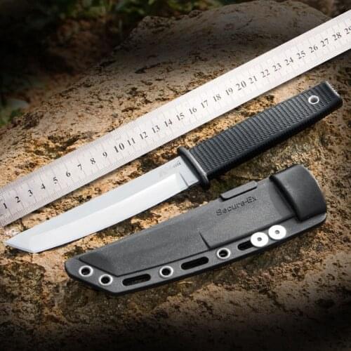 Cold steel hunting fixed blade knife 440 stainless steel plastic handle fishing defensive outdoor tactical knife ABS scabbard sh