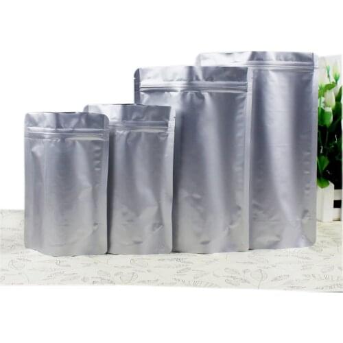 Wholesale Aluminum Zipper Bag Food/Electronics Packaging Foil Flat Bottom Sealed Clip Chain Bags Dry Fruit Mutil Size