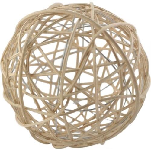 4pcs/set 10cm Wicker Rattan Handmade Decorative Balls, For Lighting Wedding Party Christmas Season Home wall Decoration 4 Inch