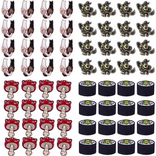 Prajna 10PCS Cartoon Animal DIY Iron On Patches For Clothes Frog Cat Stickers Embroiderd Patches On Clothing Stripes Cute Badges