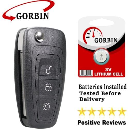 GORBIN 3 Buttons Remote Flip Key for Ford Mondeo Focus C-Max Grand Galaxy S-Max Smart Car Key FSK ID83 Chip 433Mhz 5WK49986