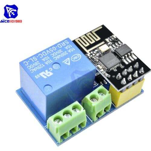 Diymore DC 5V 1 Channel ESP8266 ESP-01 WiFi Wireless Relay Module for Arduino UNO R3 Mega2560 Nano Raspberry Pi Smart Home