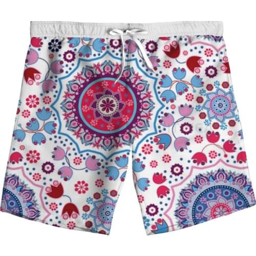 New Fashion 3D Print Paisley Woman Men Summer Beach Loose Shorts Casual Pants Polyester