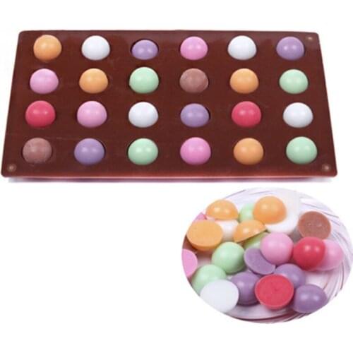 24 Cavities Large Hemisphere Chocolate Silicone Baking Mold Cake Dome Mould Tray
