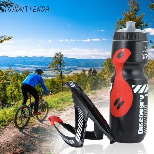 750ml Sports Water Bottle with Bottle Holder and Mountain Bike Holder with Attac Outdoor bicycle kettle tool